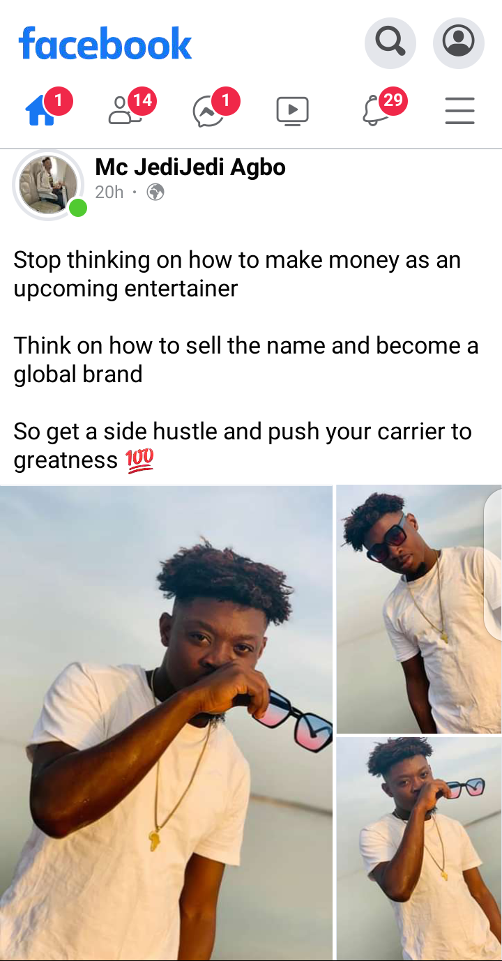 Stop thinking on how to make money as an upcoming entertainer - Mc Jedi Jedi 