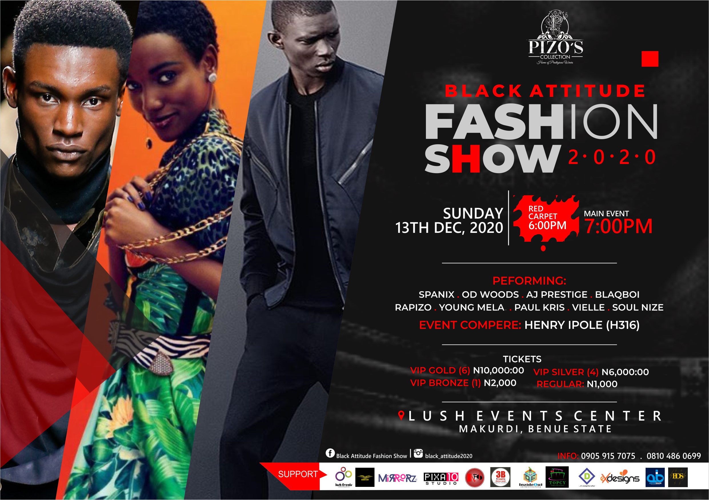 A DECEMBER FASHION EXPERIENCE FROM THE STABLES OF PIZOS COLLECTIONS COMES THE BLACK ATTITUDE FASHION SHOW
