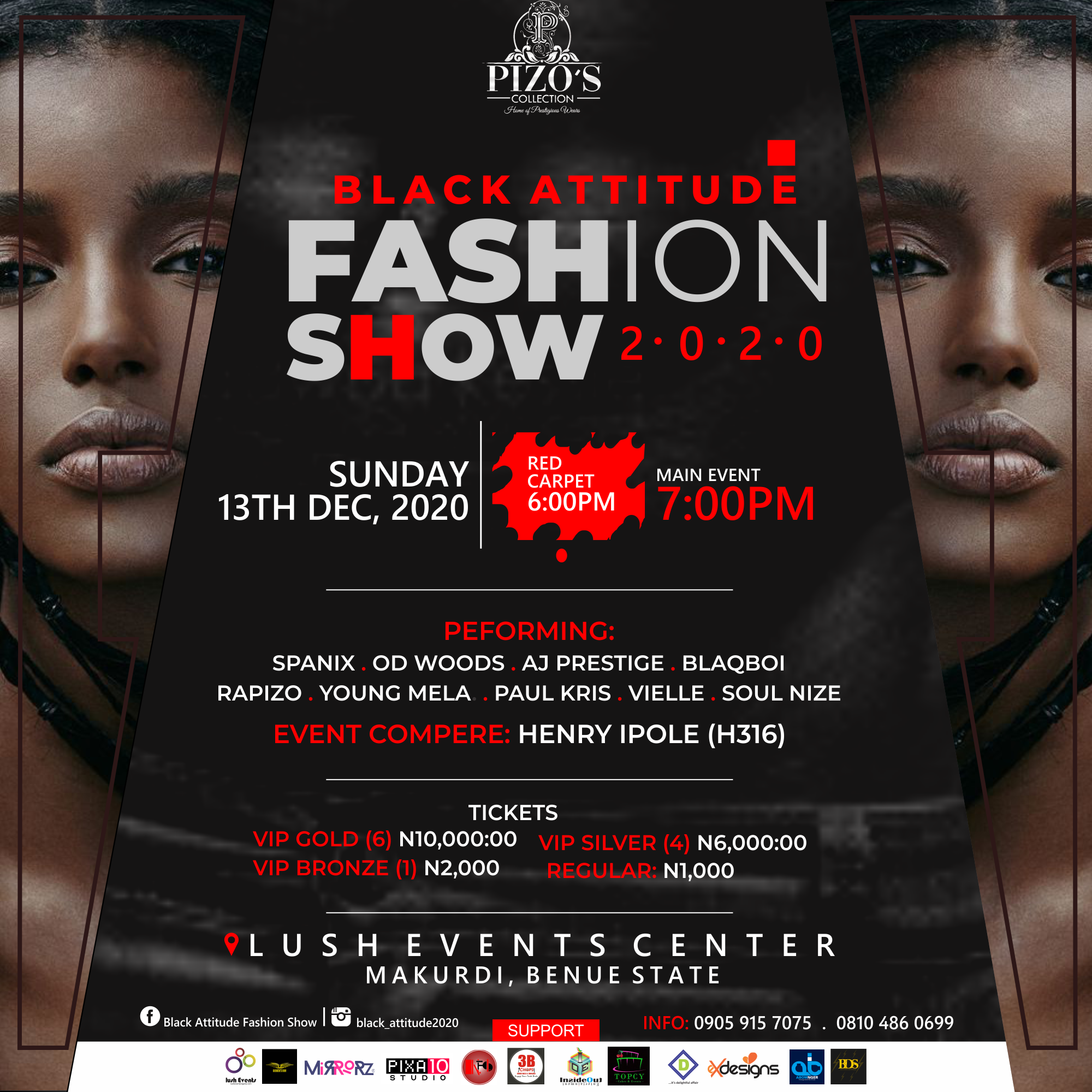 A DECEMBER FASHION EXPERIENCE FROM THE STABLES OF PIZOS COLLECTIONS COMES THE BLACK ATTITUDE FASHION SHOW