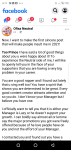 Too Prince you are having a very big Problem in your career - Tha Neutral