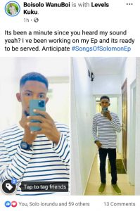 Popular Benue rapper Boi Solo sets to release a brand new banging Ep