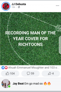JJ Debusta set to release Niphkeys x Reekado Banks Man of the year cover to celebrate Richtoons