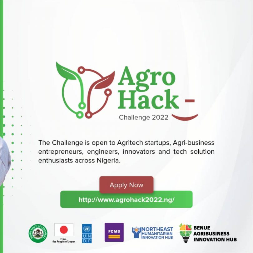 CALL FOR APPLICATION: THE AGROHACK CHALLENGE IS OPEN TO BENUE AND INNOVATORS ACROSS NIGERIA