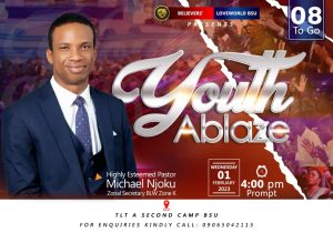 CHRIST EMBASSY (BLW) proudly presents a life transforming crusade titled YOUTH ABLAZE (your time to shine)